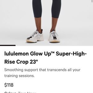 lululemon athletica Glow Up Super-High-Rise Crop Leggings - Navy
